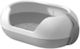 Denik Pets Cat Toilet Grey L60 x W41 x H24cm