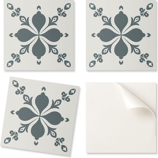 Set Plăci de Vinil Imprimate Model Decorativ cu Frunze 4x50x50 Bucăți