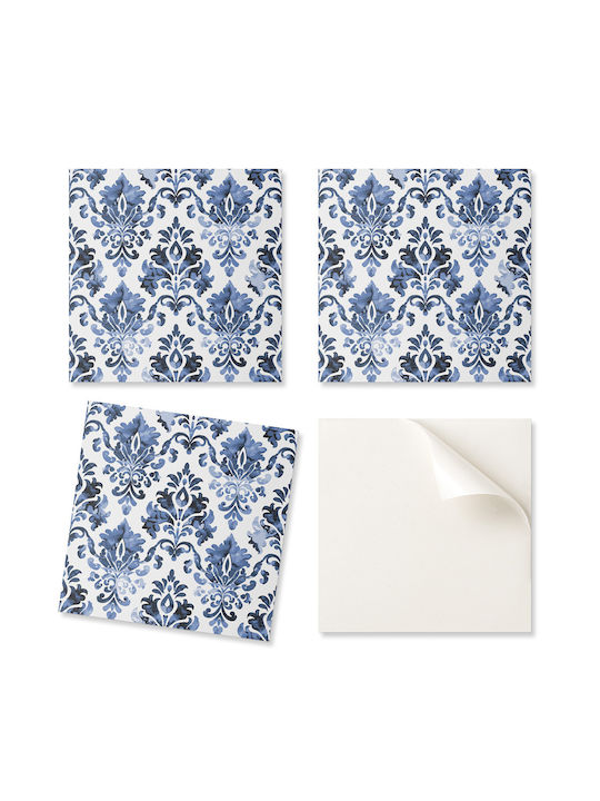 Wandsticker & Wandgemälde Vinyl Dekoration Küche Oder Badezimmer Blumenmuster Barock Stil 4x50x50 cm