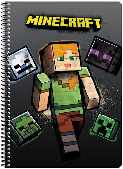 Graffiti Spiral Ruled Notebook B5 70 Paper Sheets 2 Subjects