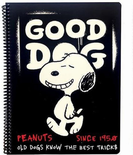 Back Me Up Ruled Notebook A4 105 Paper Sheets 3 Subjects Peanuts Good Dog