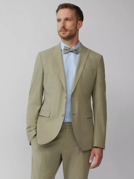 Sacou bărbătesc cu Croială Slim Olive Green