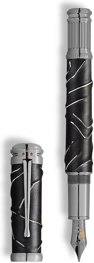 MontBlanc Edition Füllfederhalter mit Silberner Feder mit Schwarz Tintenfarbe