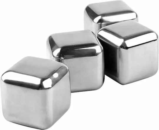 Set 4 Rostfreie Wiederverwendbare Dekorative Eiswürfel Metaltex Kühlung Ohne Verdünnung 253504