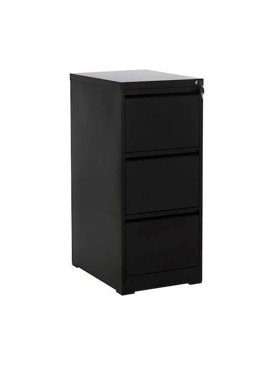 Büroaufbewahrungsschublade Metall Sider Schwarz...