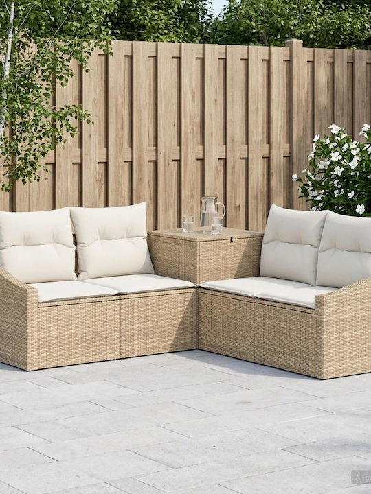 Γωνιακός Καναπές Εξωτερικού Χώρου Rattan