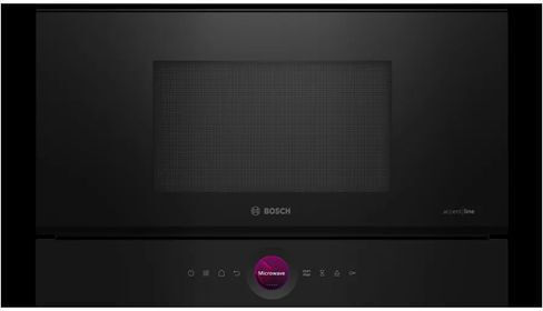 Bosch Εντοιχιζόμενος Φούρνος Μικροκυμάτων με Grill 21lt Μαύρος