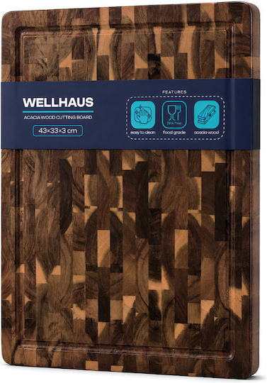 Wellhaus Schneidebrett Hölzernes 43x33cm