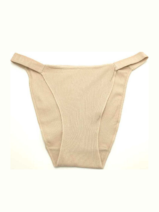Dyana Hohe Taille Damen-Slip Beige