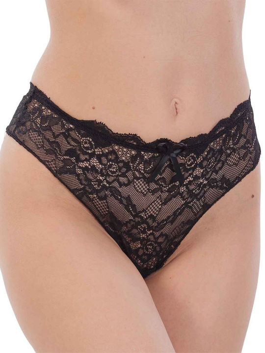 MEI Hochtaillierte Damen-Slip Brazil mit Spitze...