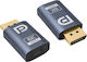 Powertech CAB-UC102 Μετατροπέας DisplayPort male σε USB-C female Γκρι