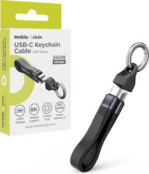 Mobile Origin Braided / Flat / Keychain Cablu Video USB-C Tată - USB-C 240W PD Negru 0.13m MO-UK-CB17-BLK Mobile Origin Braided / Flat / Keychain Cablu Video USB-C Tată - USB-C 240W PD Negru 0.13m MO-UK-CB17-BLK
