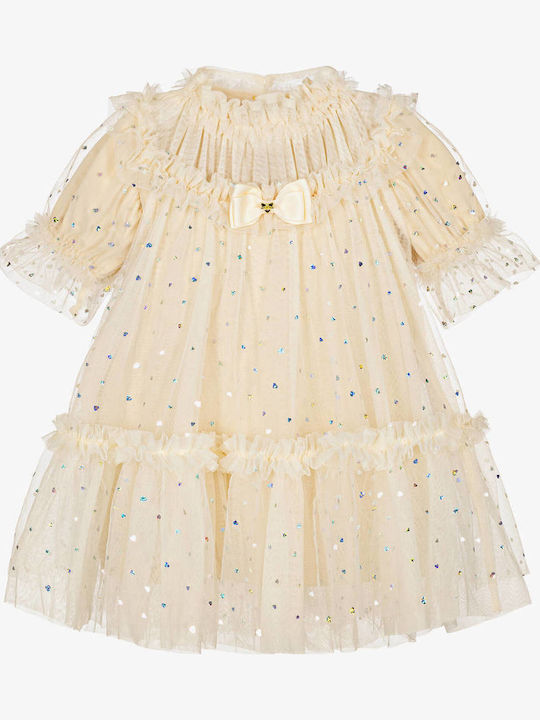 Mädchenkleid Biscuit Ecru
