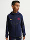 Fleece Kinder-Sweatshirt Strickjacke mit Kapuze und Taschen Blau Tech Fleece