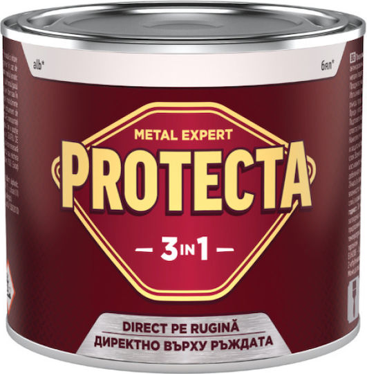 Protecta 3-в-1 Метално Боядисване Черен Метал Конвертор на Ръжда Праймер Декоративно Покритие В Една Кутия Може Да Се Нанася Директно Върху Ръжда Блестящо Покритие 0.5л Антрацит