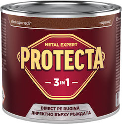 Protecta 3-в-1 Метални Цветове Черен Метал Ръжда Конвертор Праймер Декоративно Покритие В Една Кутия Може Да Се Нанася Директно Върху Ръжда Блестящо Покритие 0.5л Античен Мед