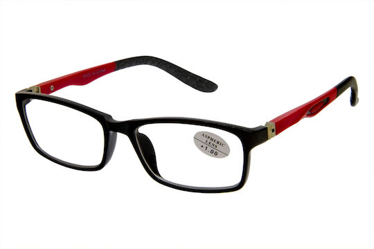 Sequoia Lesebrillen +1.00 in Schwarz Farbe 820schwarz-rot-235405