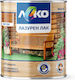 Leko Azure Wood Varnish Alkyd Base Glossy Finish 0.65l Chestnut