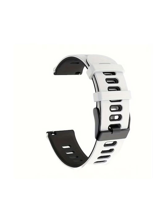 Wishbox Tragbares Band Soft Move Amazfit Balance 46mm 12cm|9,5cm Weiß-Schwarz