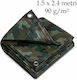 Army Tarp Outdoor 1.5x2.4 M 90 G/m² Weather Protection