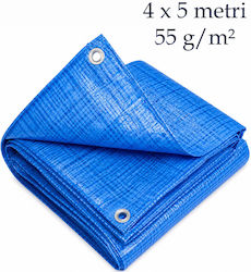 Multifunctional Tarp 4x5 M 55 G/m² Household Professional Use Blue