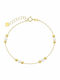 Senzio Belibasakis Women's Gold 14K Chain Bracelet with Pearls