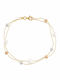 Senzio Belibasakis Women's White Gold 14K Chain Bracelet with Pearls