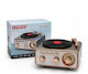 M1217BT Retro Tabletop Radio Rechargeable with Bluetooth and USB Gold