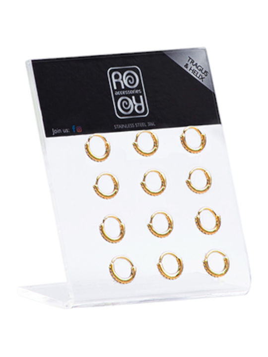 Ro-Ro Accessories Gold Plated Steel Hoop Earrings