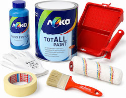 Kit Universal De Vopsit Până La 45 M² Leko Total Room Refresh 45 Vopsea Interioară Nuanță Opal Grund Accesorii