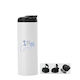 Photoretous Doppelwandiges Thermosflasche mit Deckel Griechenland 600ml Weiß