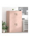 Metallisches Büroaufbewahrungsschrank mit Schloss Rosa 90x40x130cm