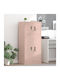 Dulap De Depozitare Pentru Birou Metalic Cu Încuietoare Roz 60x40x130cm