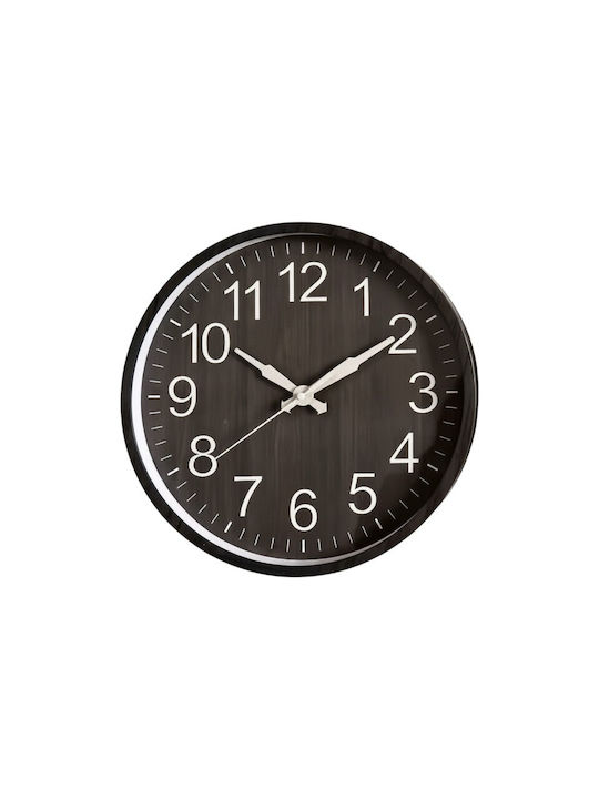Wanduhr Kunststoff Schwarz 30x3.5cm