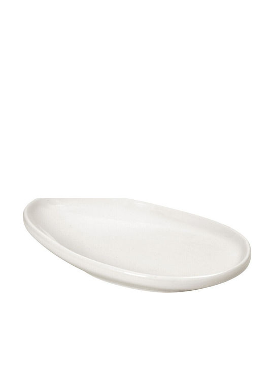 Espiel Siders Oval Porcelain White Serving Platter 30.5x20.5cm