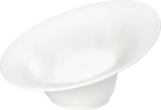 Espiel Wavy Salatschüssel aus Porzellan Weiß 21,5x19,5x11cm