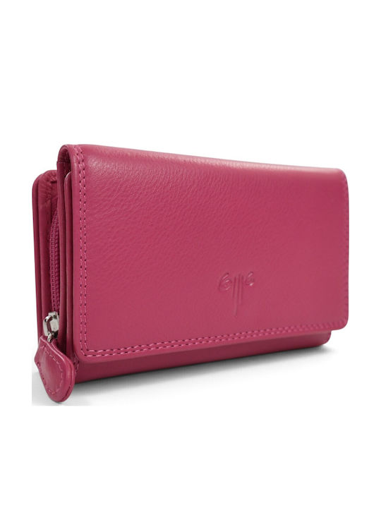 Leder Damenbrieftasche Fuchsie