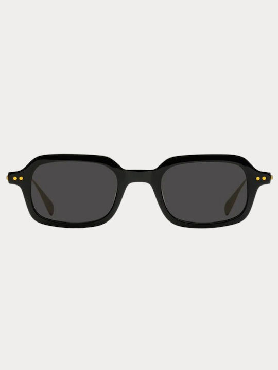 De Sunglasses Orien Women Sunglasses With Black Metallic Frame And Black Lens
