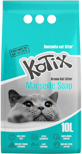 Kotix Katzenstreu Bentonit mit Duft Marseille Seife 10lt