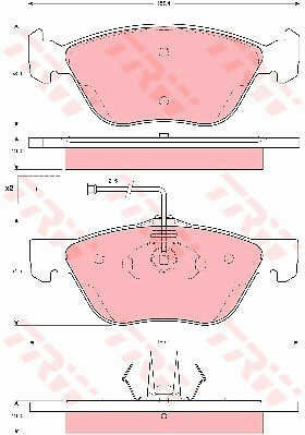 Trw Gdb1602 Brake Pad Set Disc Brake