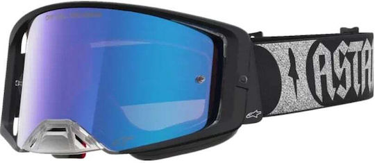 Motocross Goggles Alpinestars Supertech Atrox Black Silver Mirror Pink
