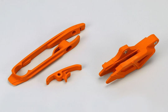 Set Glisieră Mică Mare + Ghid Lanț Ktm Sx 125 150 250 Portocaliu 11-16 Ufo