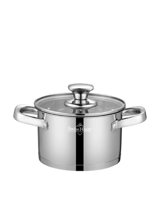 Swiss Haus Deep Stainless Steel Pot 6.3lt / 24cm
