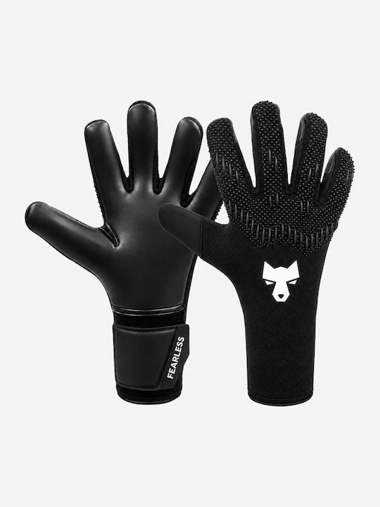 Fearless Goalkeepers Wolf Pro+ Torwarthandschuhe Erwachsene & Kinder Schwarz