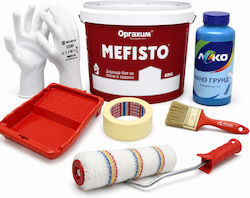 Kit De Vopsire Pentru Cameră Până La 15 M² Mephisto Room Refresh 15 Grund Latex Alb Accesorii
