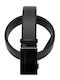 Men's Leather Knitted Black Belt
