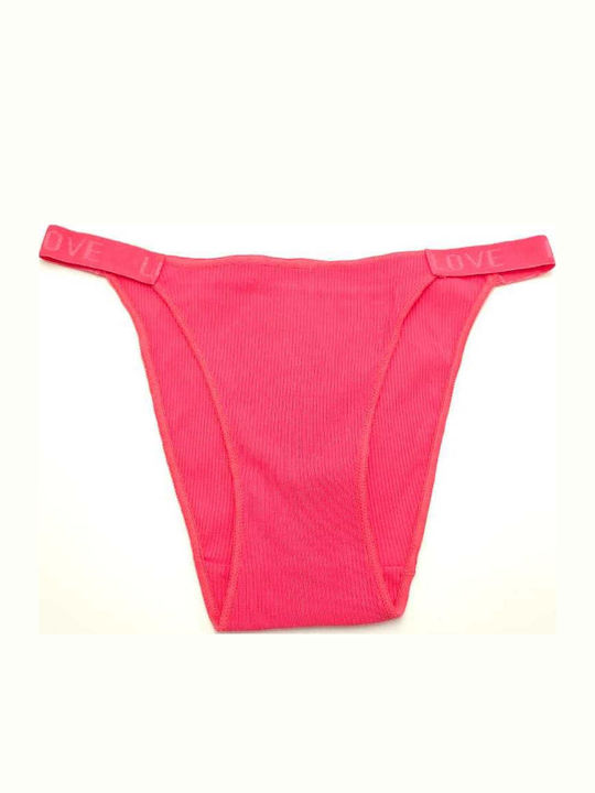 Dyana Hohe Taille Damen-Slip Koralle