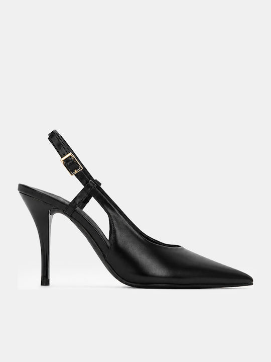 Luigi Spitze Zehe Pumps mit Hochem Absatz Schwarz