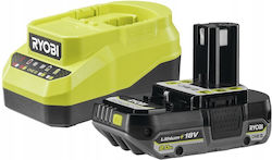 Ryobi Battery Set 18V with Charger RC18120A-120C Ryobi Battery Set 18V with Charger RC18120A-120C
