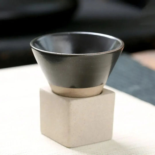 Ceașcă Espresso Ceramică Neagră 120ml
